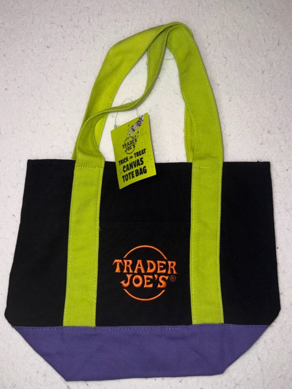 Trader Joe's Mini Canvas Tote Bag - Multicolor - Halloween 2025 Limited Edition